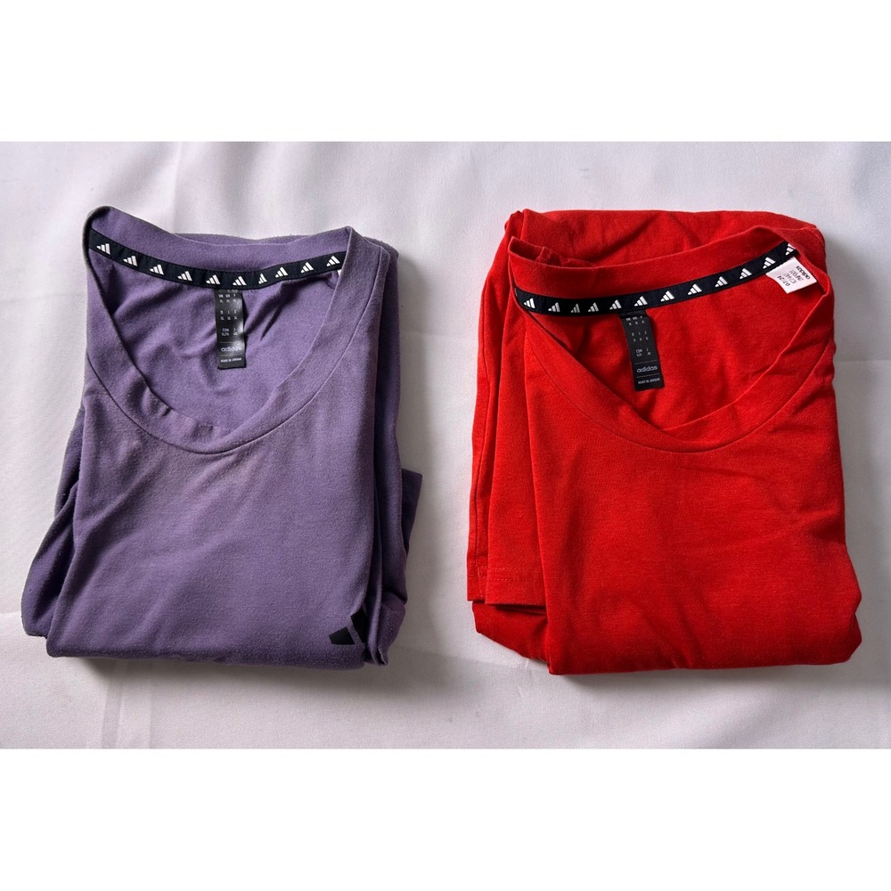 Adidas AEROREADY Men's XL Purple & Red Short Sleeve Athletic T-Shirt Set Bundle